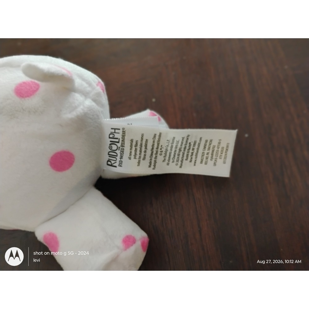 Rudolph the Red Nosed Reindeer Misfit Toy Elephant Pink Spotted Plush Toy 2024 - Picture 3 of 3